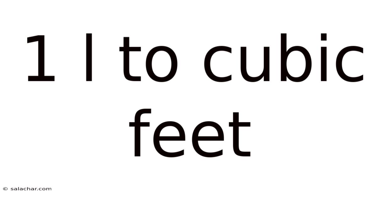 1 L To Cubic Feet