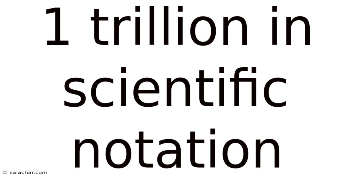 1 Trillion In Scientific Notation