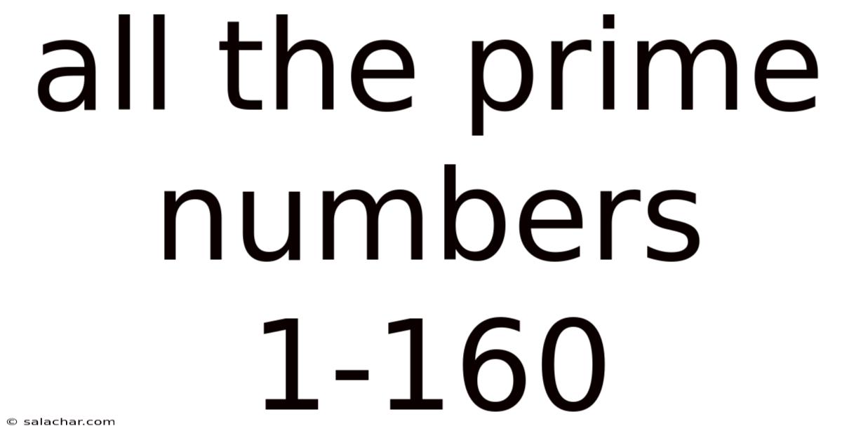 All The Prime Numbers 1-160