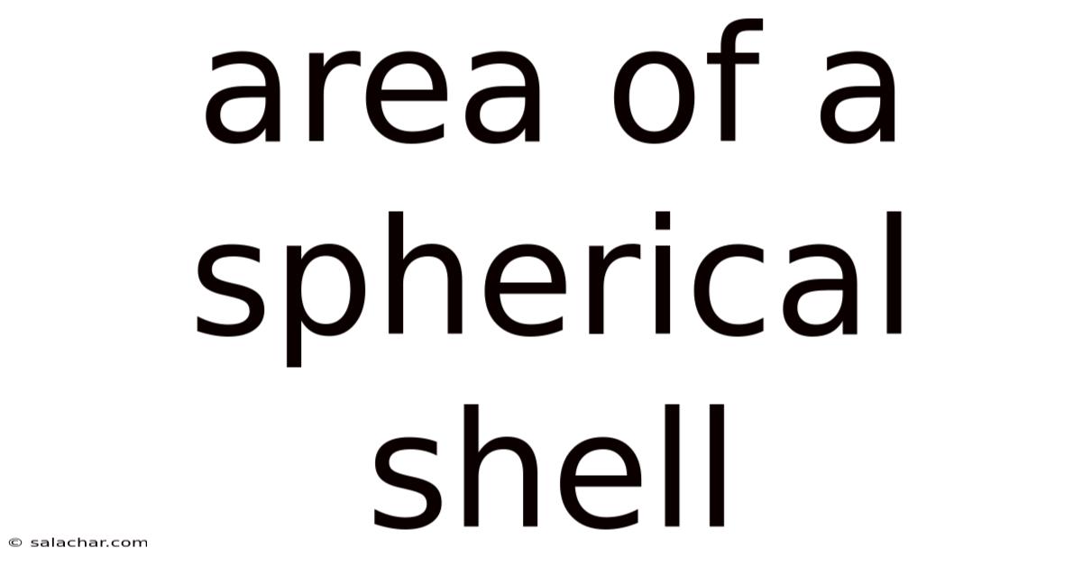 Area Of A Spherical Shell