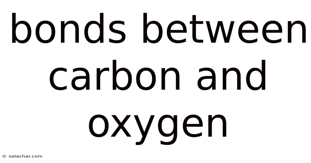 Bonds Between Carbon And Oxygen