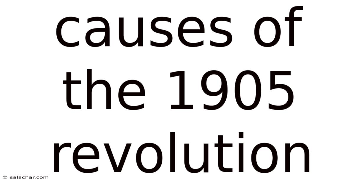 Causes Of The 1905 Revolution