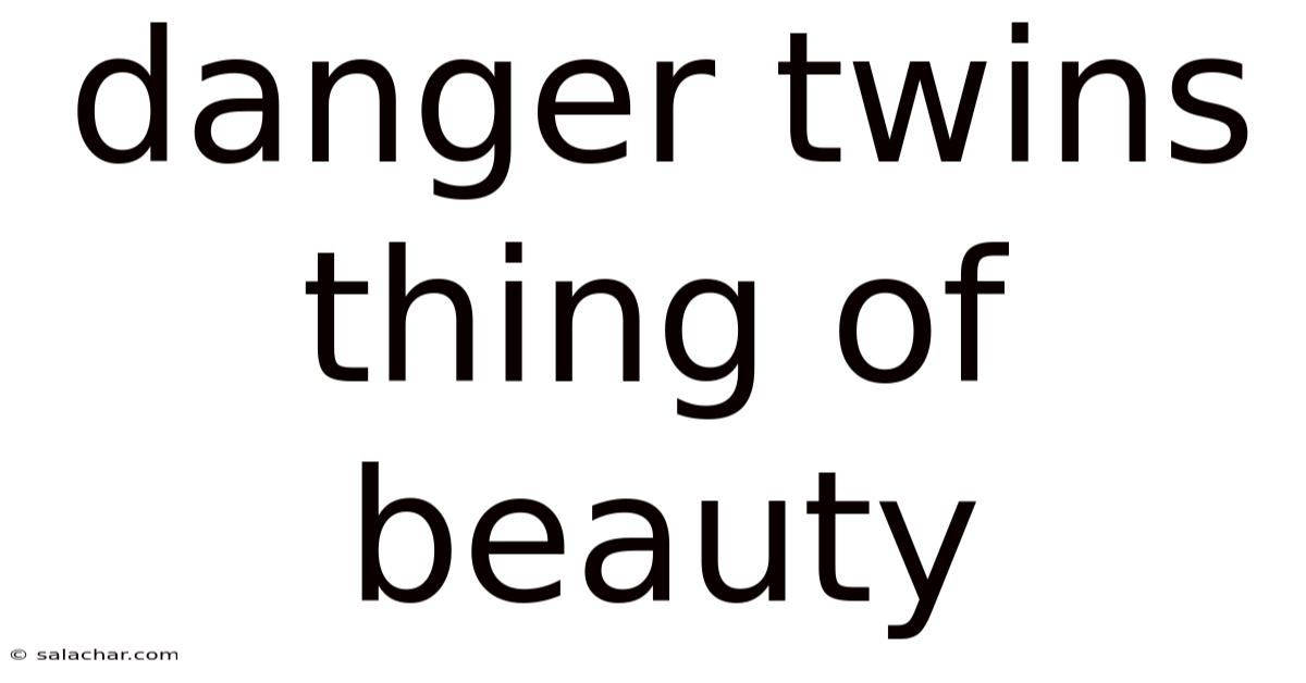 Danger Twins Thing Of Beauty