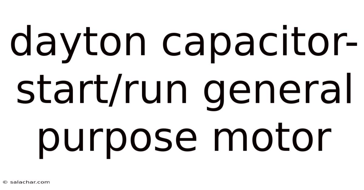 Dayton Capacitor-start/run General Purpose Motor