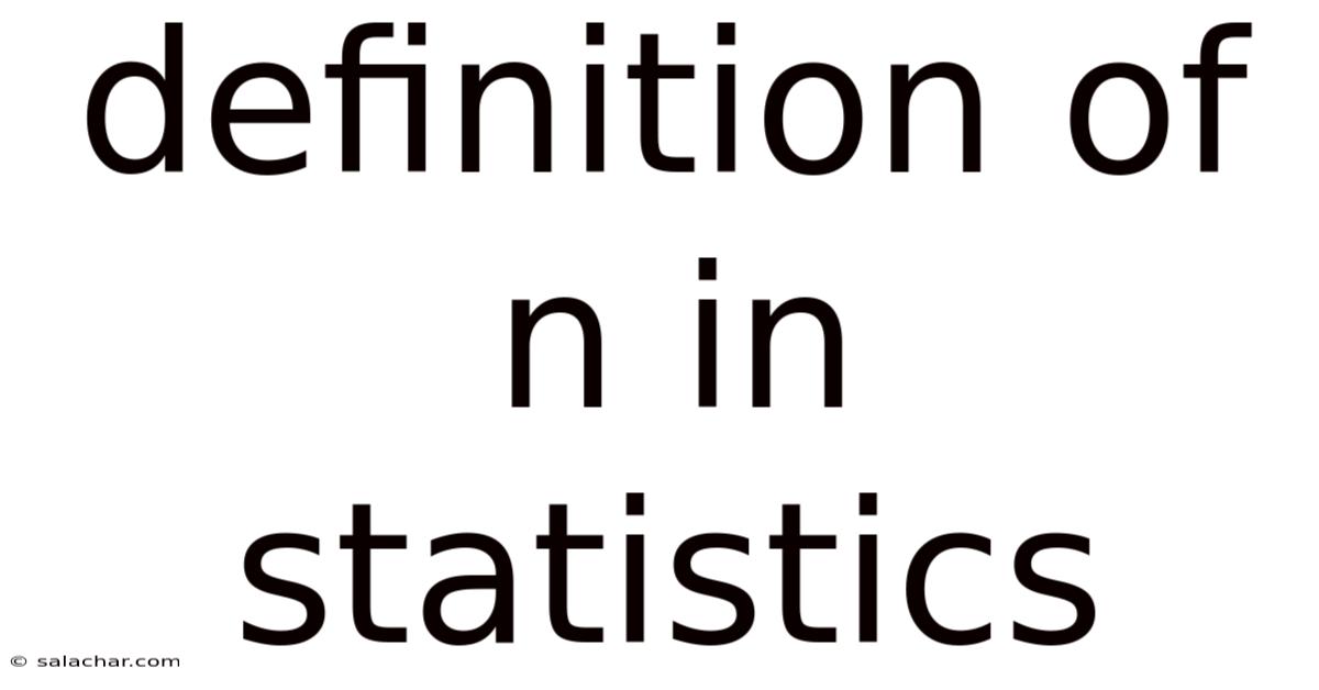 Definition Of N In Statistics