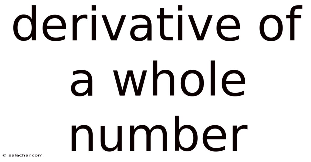 Derivative Of A Whole Number