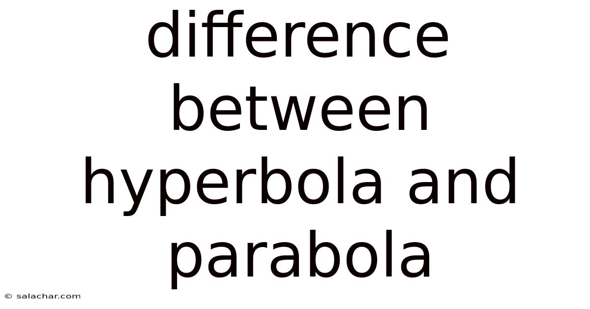 Difference Between Hyperbola And Parabola