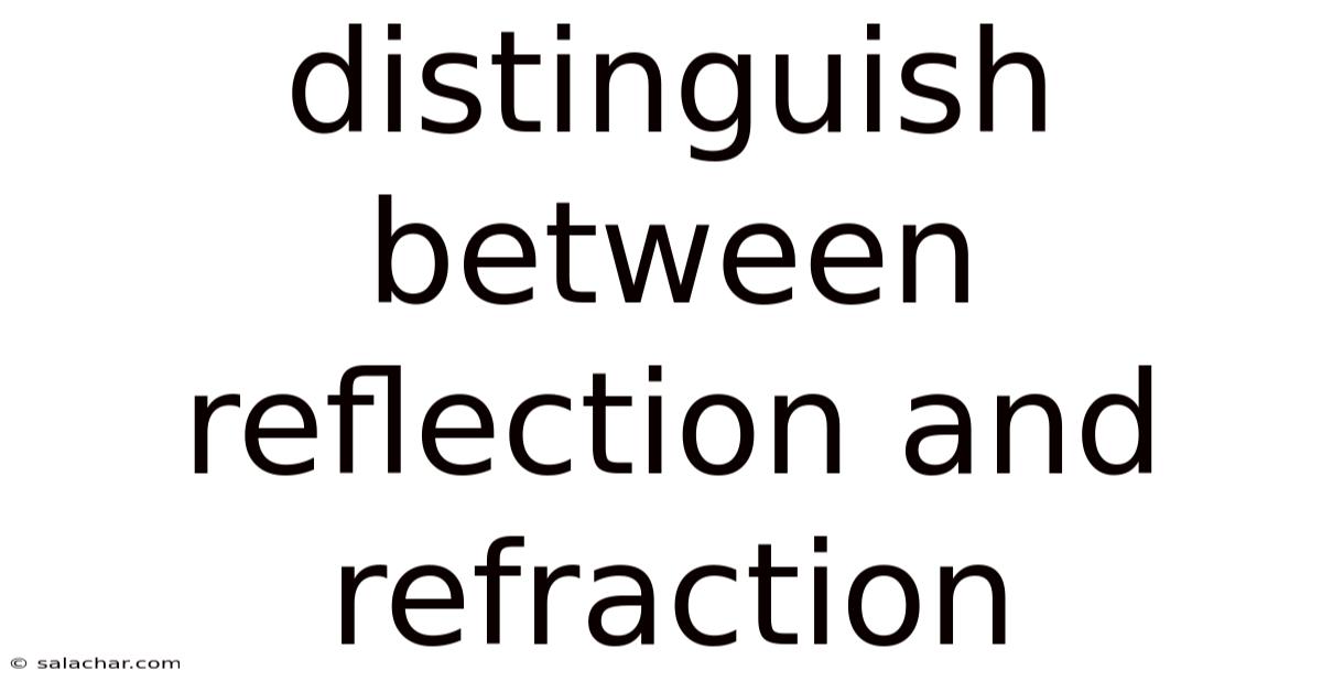 Distinguish Between Reflection And Refraction