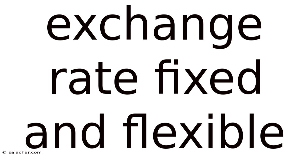 Exchange Rate Fixed And Flexible
