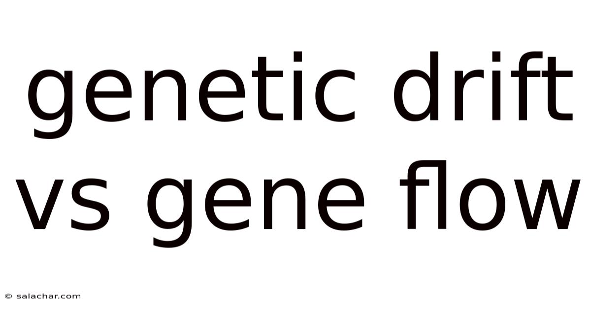 Genetic Drift Vs Gene Flow