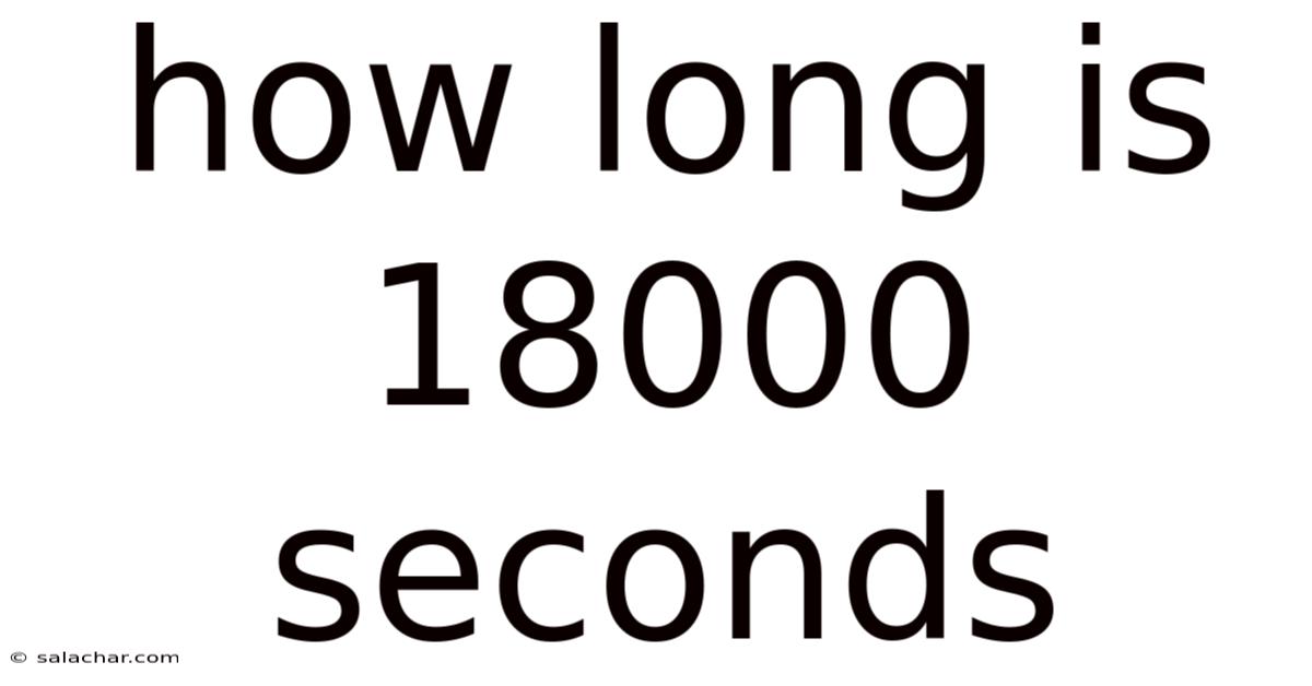 How Long Is 18000 Seconds