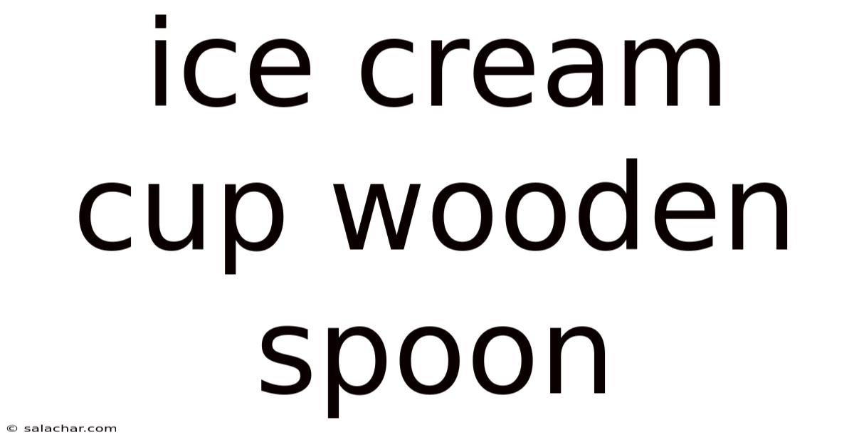 Ice Cream Cup Wooden Spoon