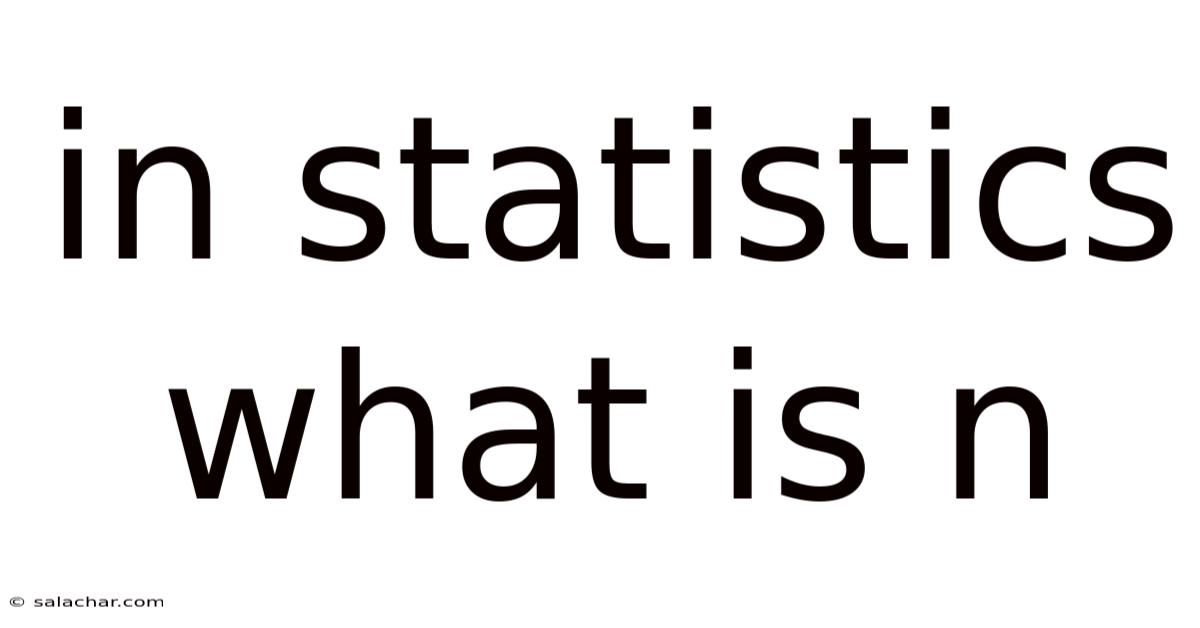In Statistics What Is N