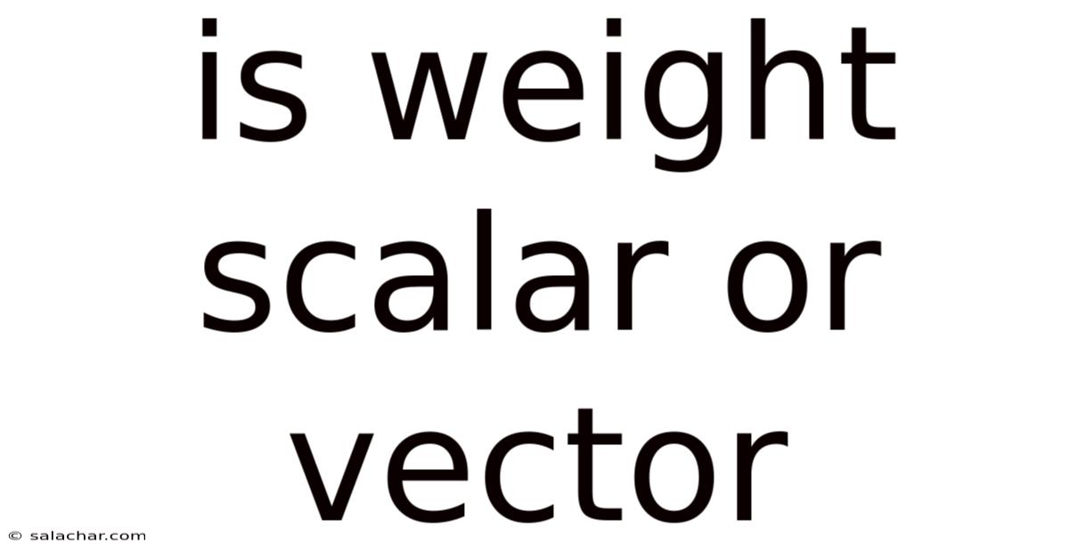 Is Weight Scalar Or Vector