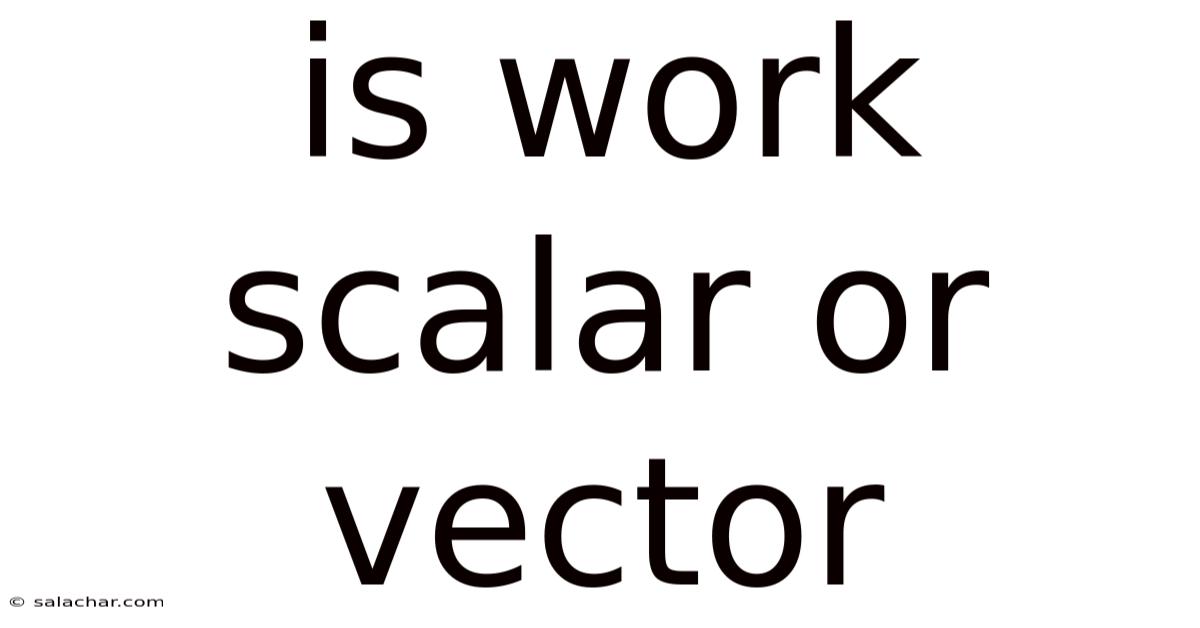 Is Work Scalar Or Vector