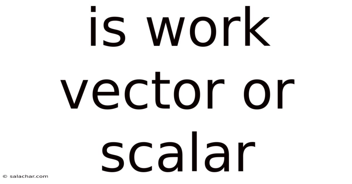 Is Work Vector Or Scalar