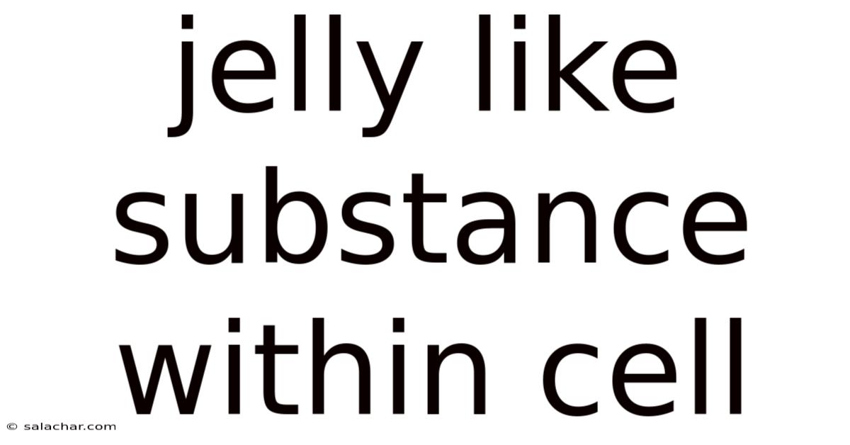 Jelly Like Substance Within Cell