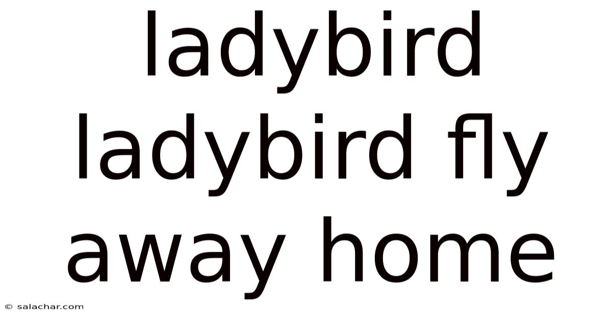 Ladybird Ladybird Fly Away Home