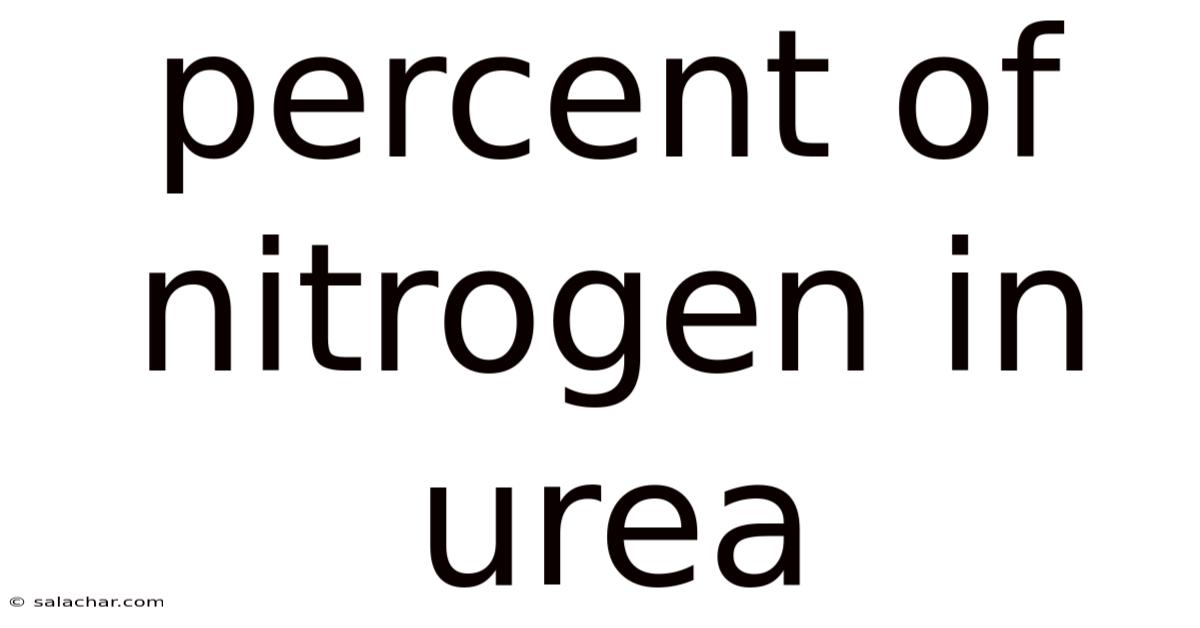 Percent Of Nitrogen In Urea