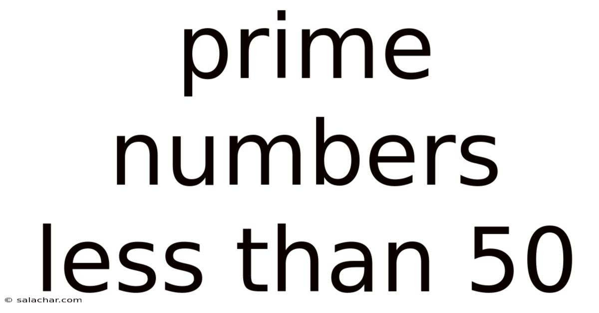 Prime Numbers Less Than 50