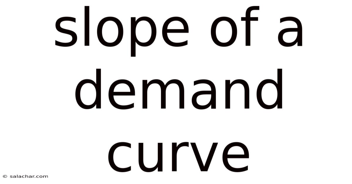 Slope Of A Demand Curve