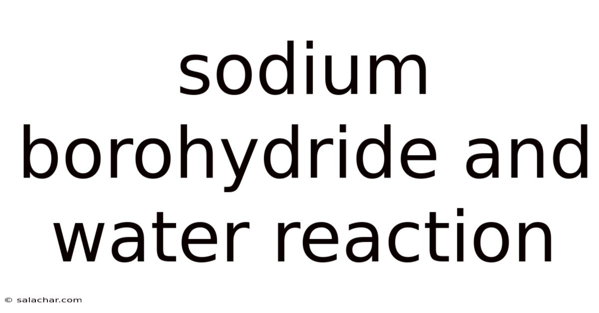 Sodium Borohydride And Water Reaction