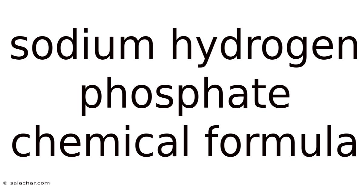 Sodium Hydrogen Phosphate Chemical Formula