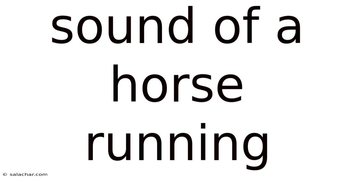 Sound Of A Horse Running