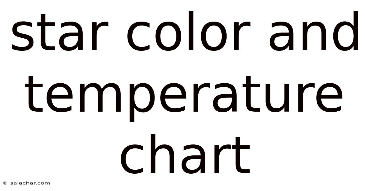 Star Color And Temperature Chart