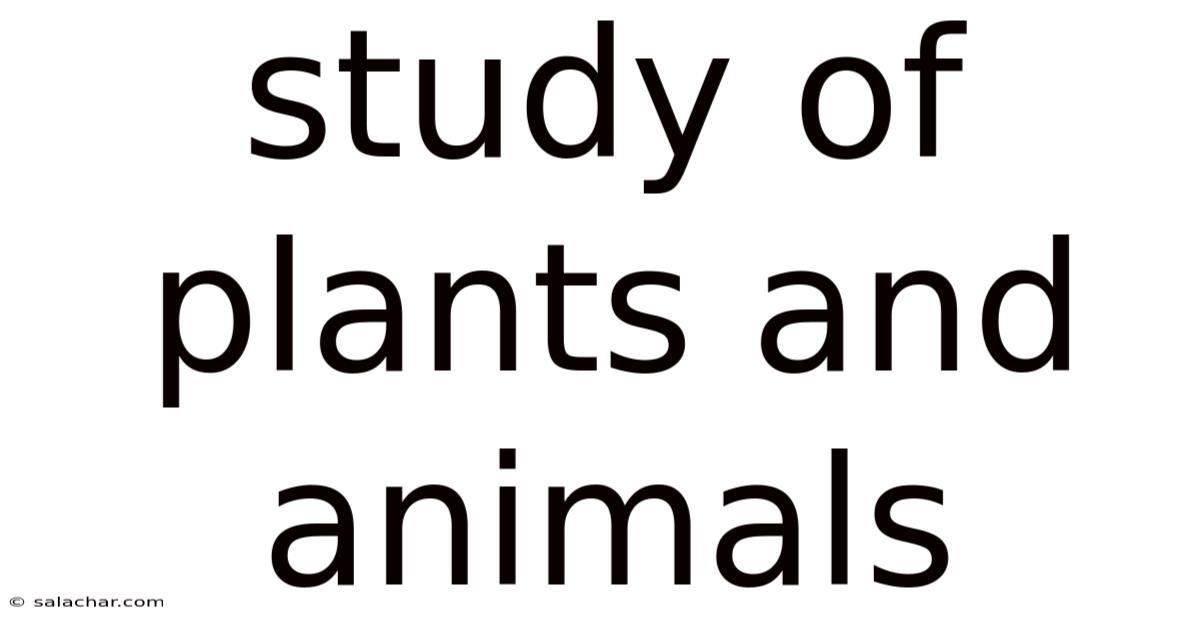 Study Of Plants And Animals