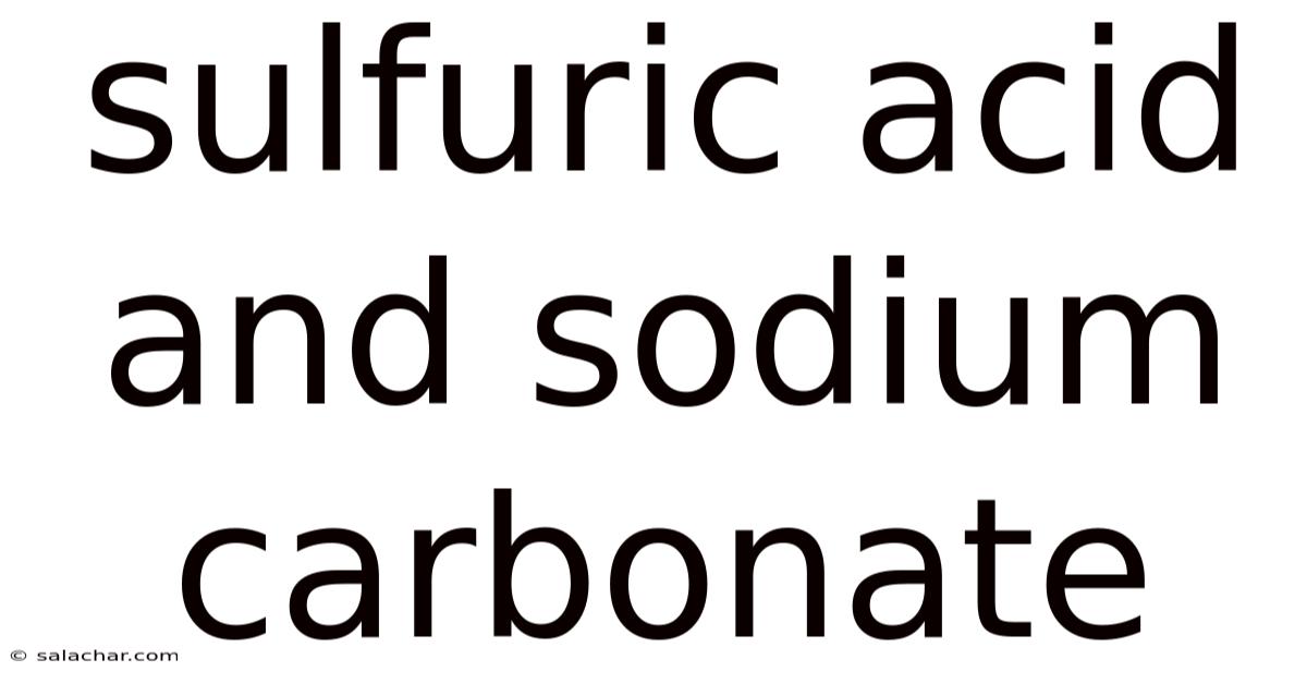 Sulfuric Acid And Sodium Carbonate