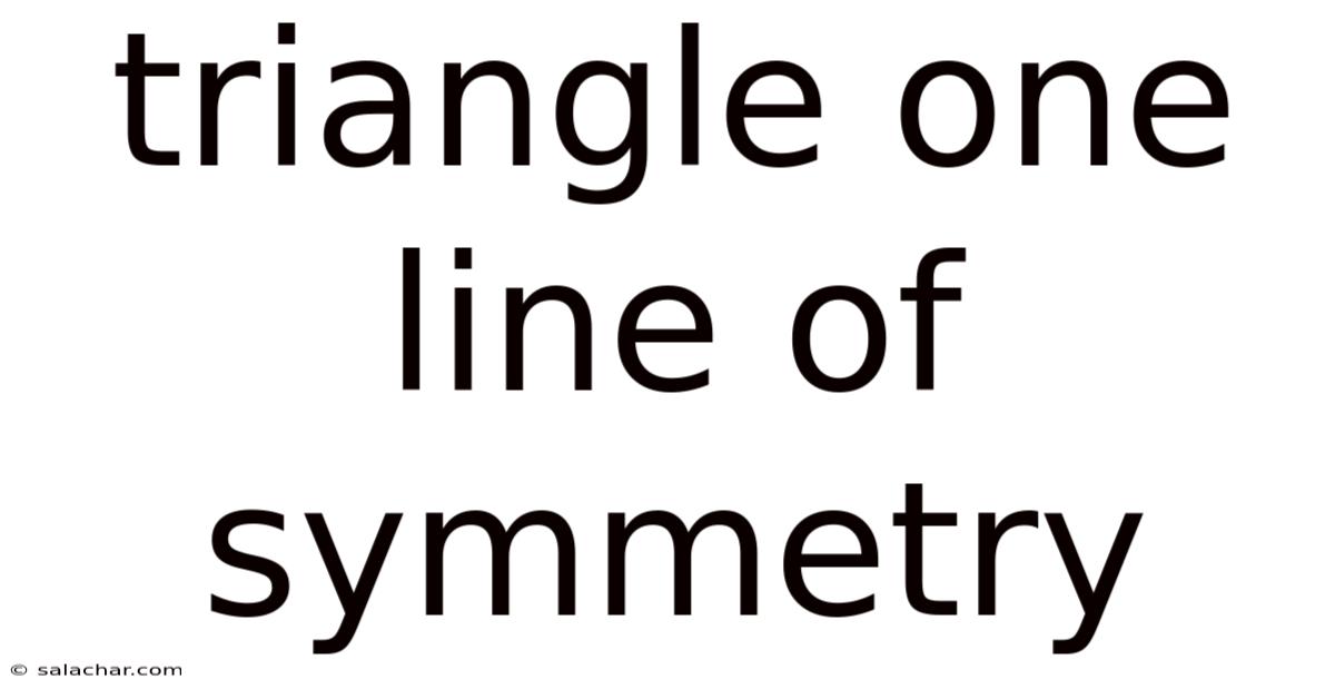 Triangle One Line Of Symmetry