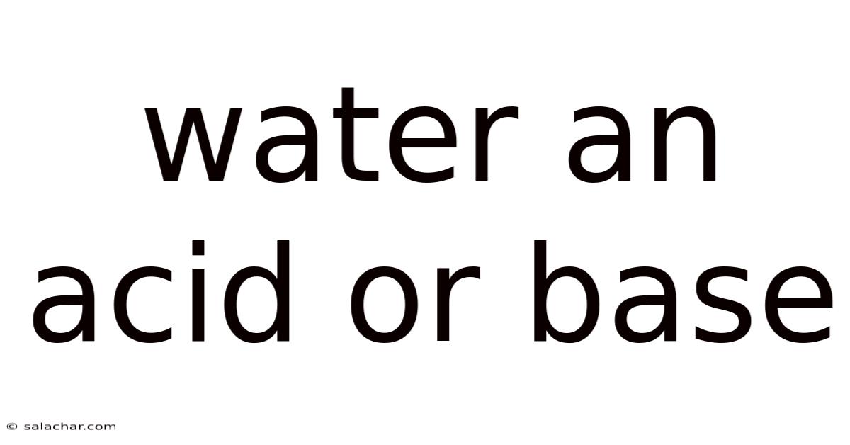 Water An Acid Or Base