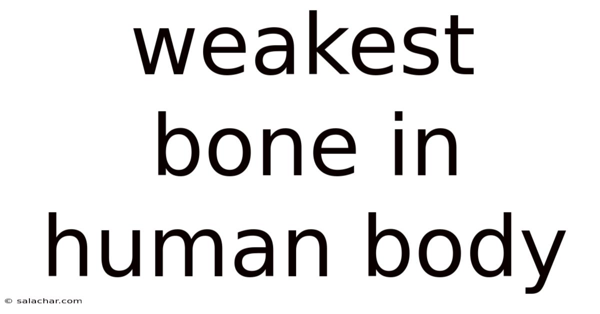 Weakest Bone In Human Body