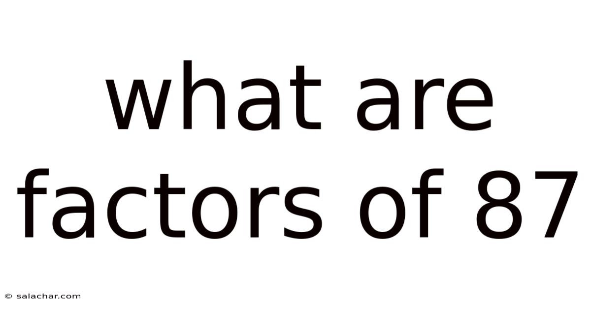 What Are Factors Of 87