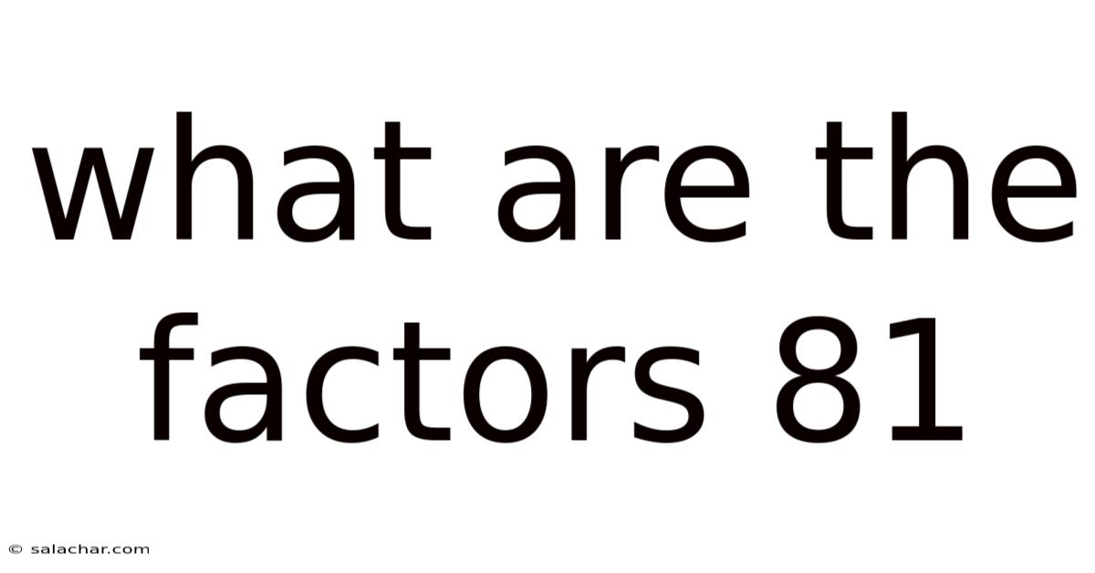 What Are The Factors 81