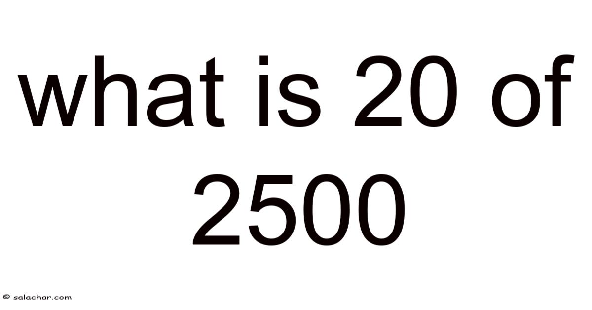 what-is-20-of-2500