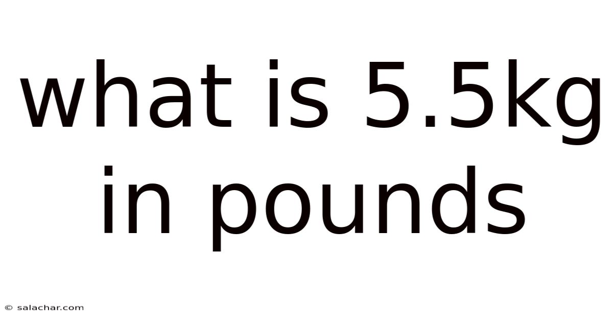 What Is 5.5kg In Pounds