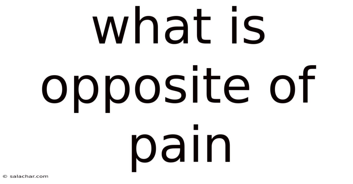What Is Opposite Of Pain