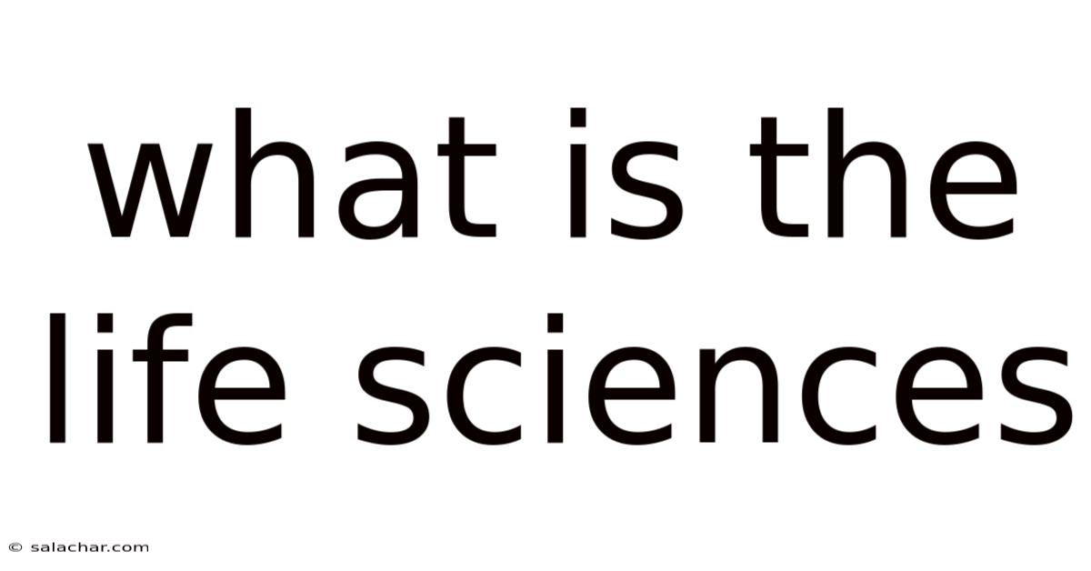 What Is The Life Sciences