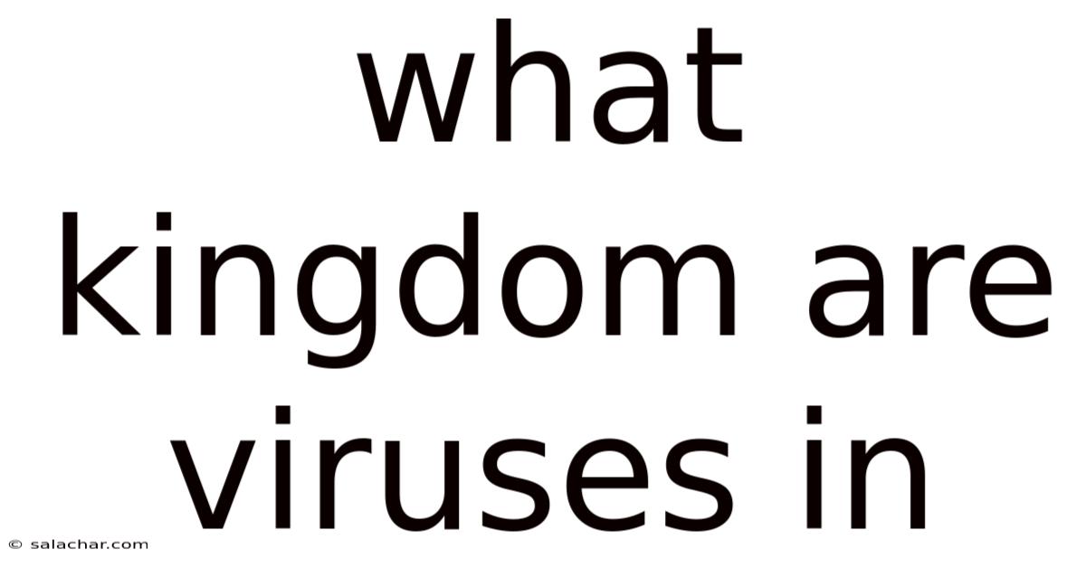 What Kingdom Are Viruses In