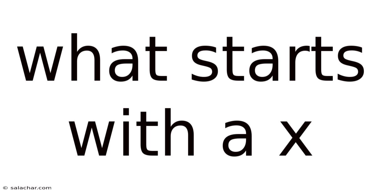 What Starts With A X
