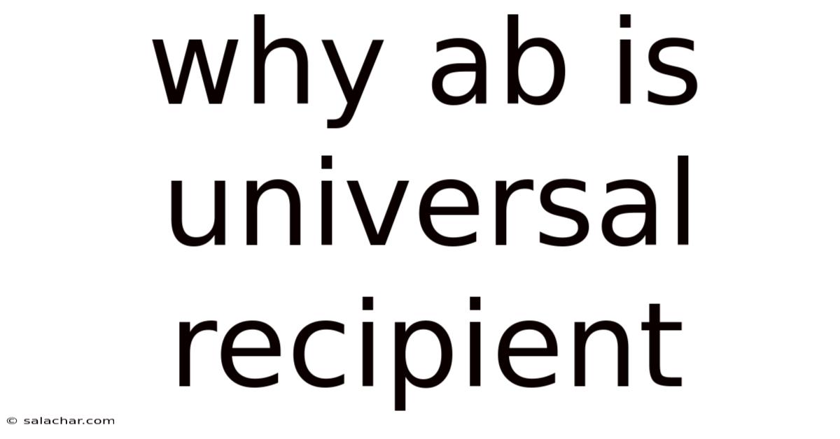 Why Ab Is Universal Recipient
