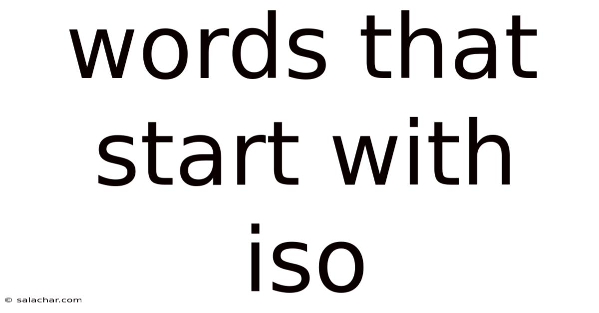 Words That Start With Iso
